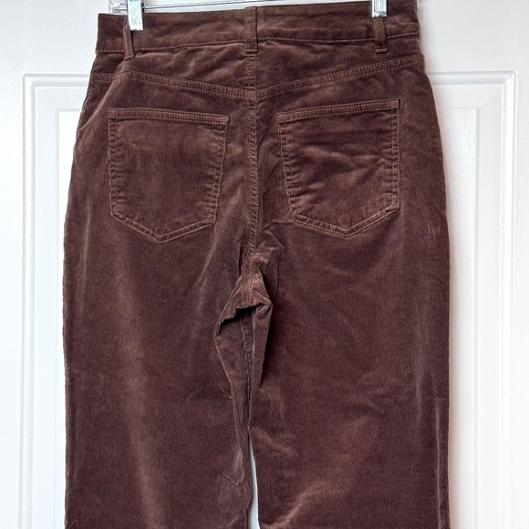 NWT Talbots Chocolate Corduroy Straight Leg Pants, Size 6 Petite - Picture 7 of 7